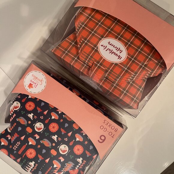 Thanksgiving Leftover Paper Boxes Set of 12 by Bonus & Sparkles (new/x) - Picture 4 of 13